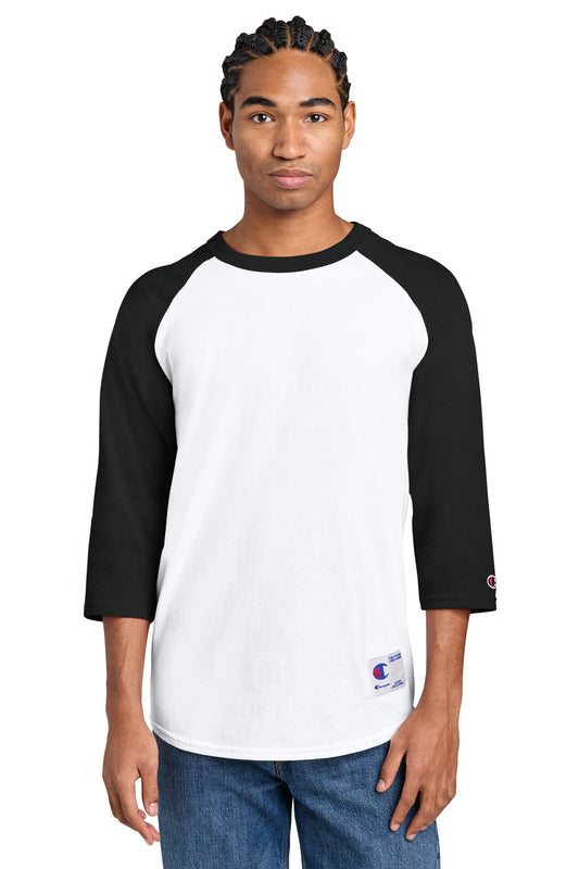 Champion Raglan Baseball Tee T137 - EMBROIDERED