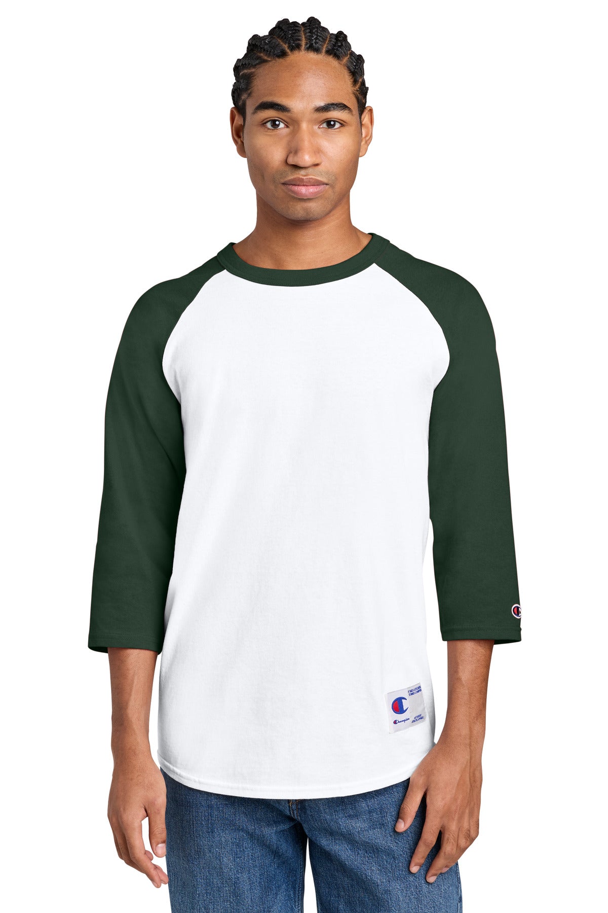 Champion Raglan Baseball Tee T137 - EMBROIDERED