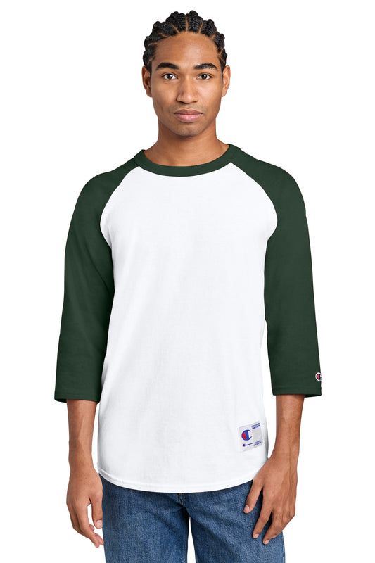 Champion Raglan Baseball Tee T137 - EMBROIDERED