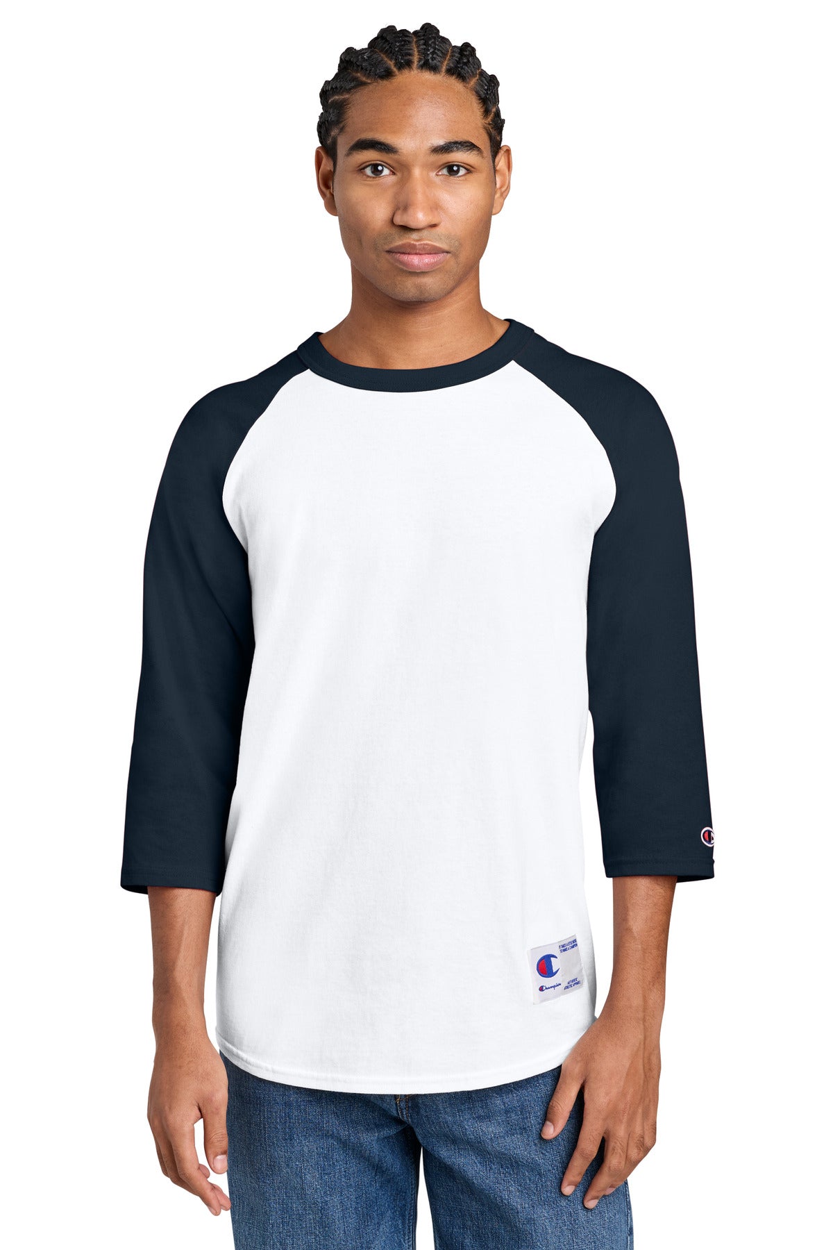 Champion Raglan Baseball Tee T137 - EMBROIDERED