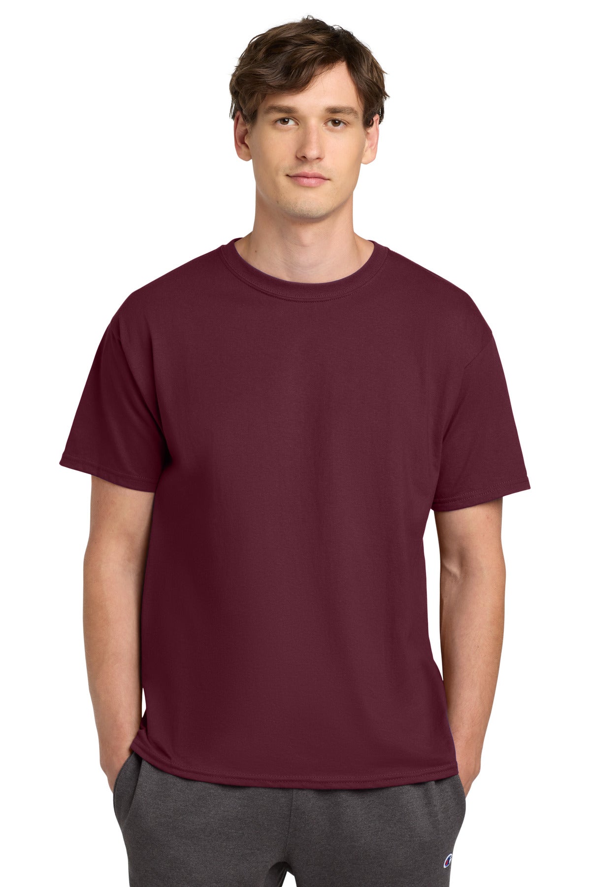 Champion   Heritage 6-Oz. Jersey Tee T425 - EMBROIDERED