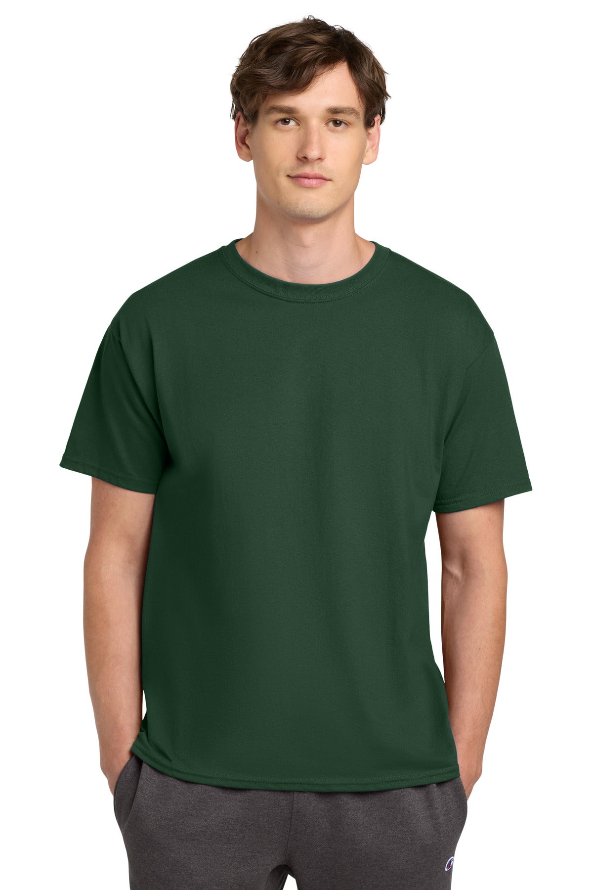 Champion   Heritage 6-Oz. Jersey Tee T425 - EMBROIDERED