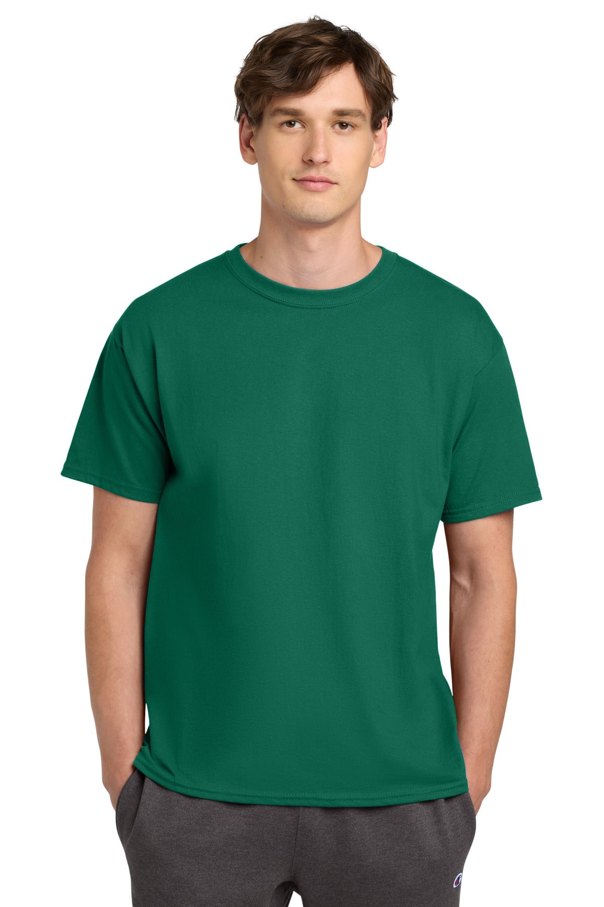Champion   Heritage 6-Oz. Jersey Tee T425 - EMBROIDERED
