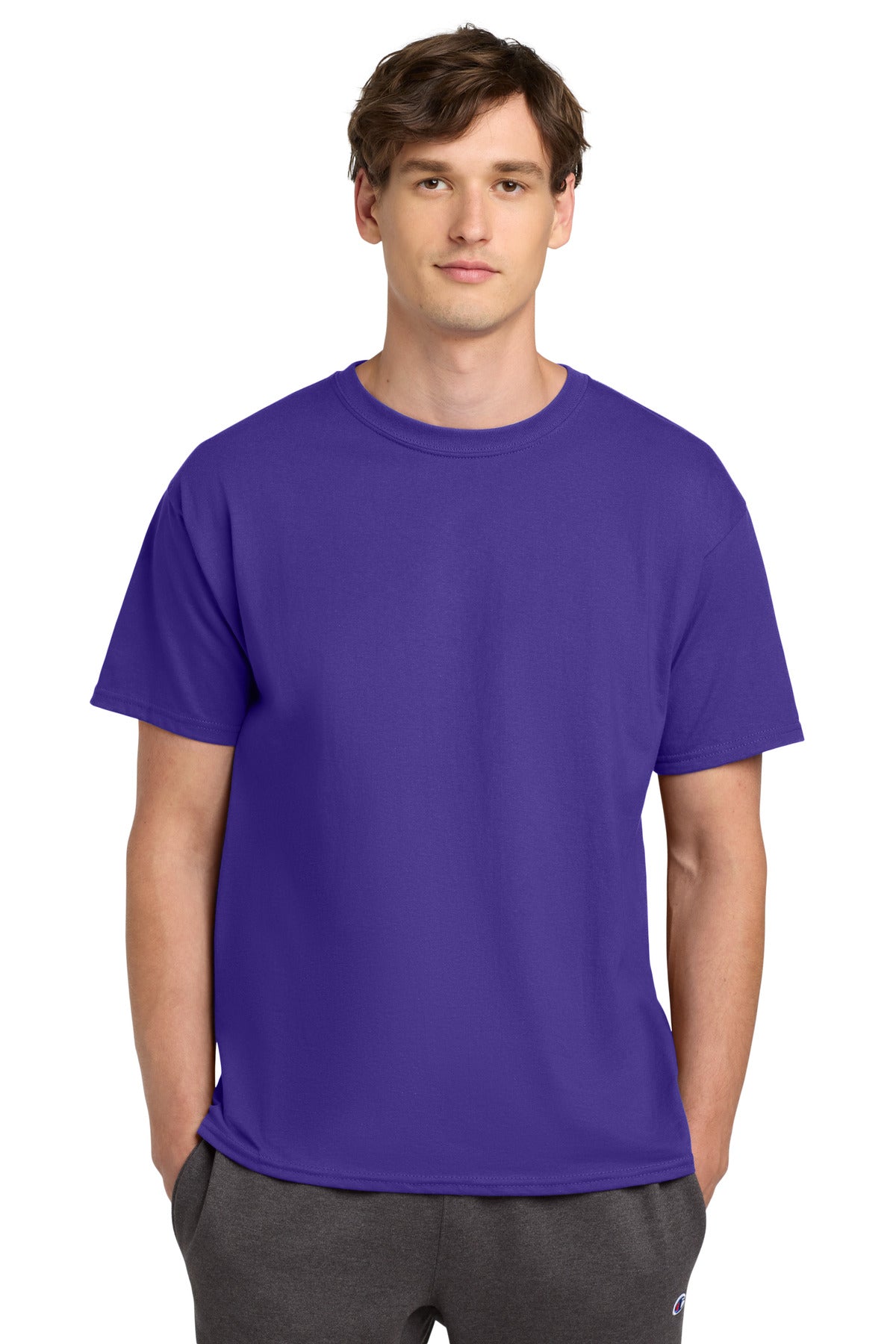 Champion   Heritage 6-Oz. Jersey Tee T425 - EMBROIDERED