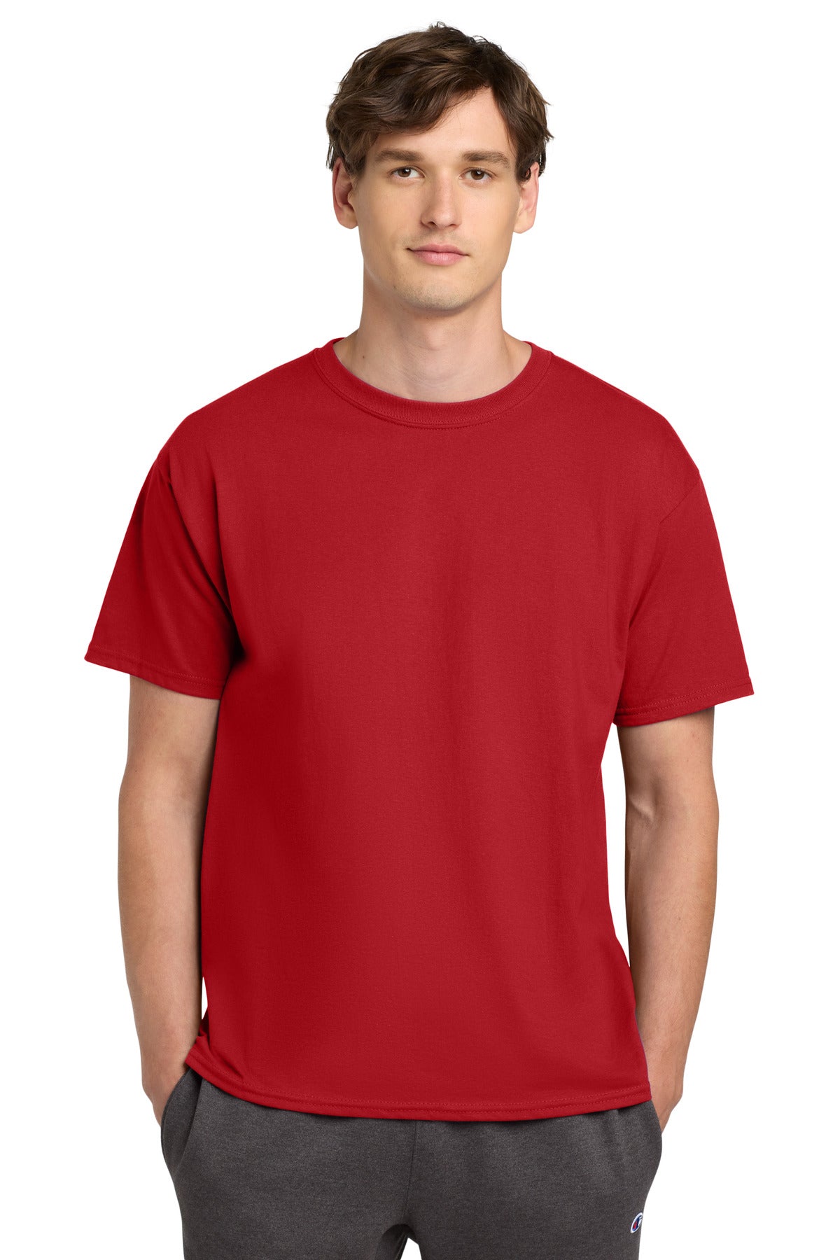 Champion   Heritage 6-Oz. Jersey Tee T425 - EMBROIDERED