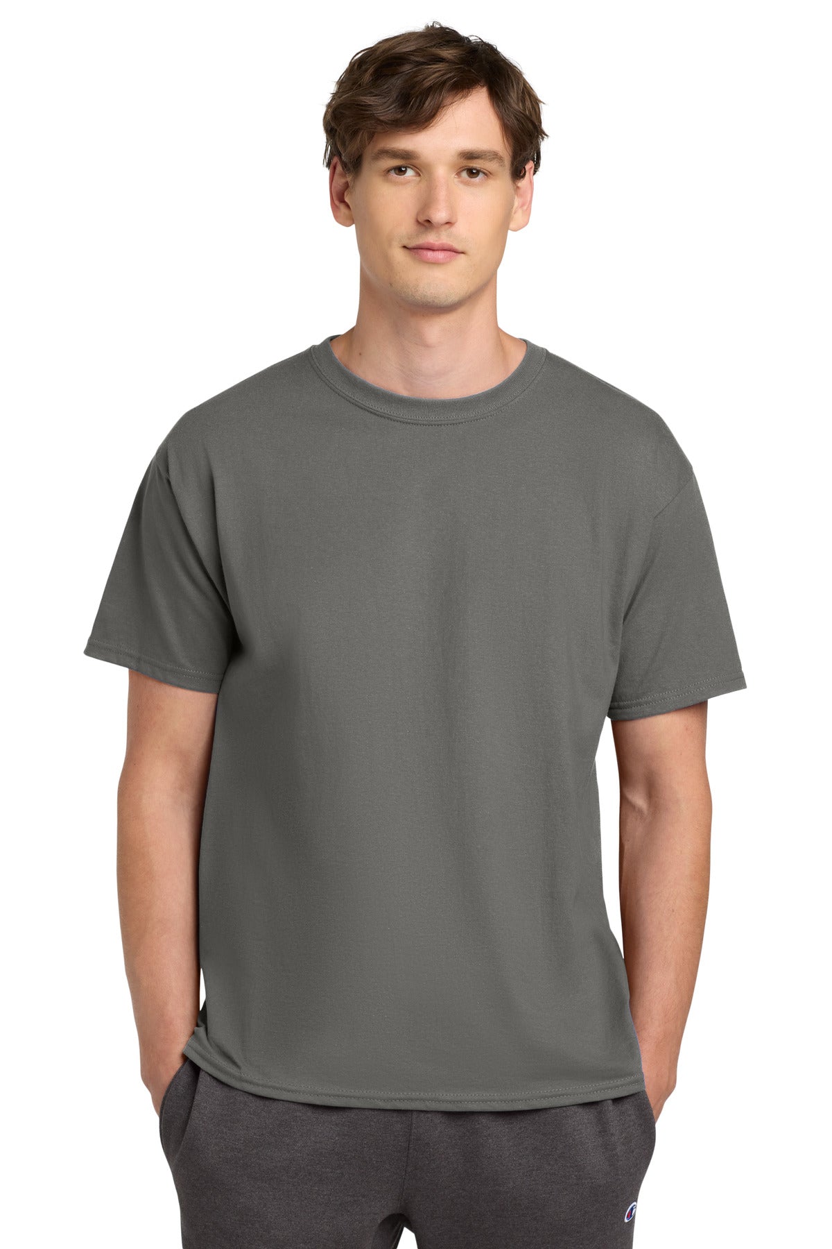 Champion   Heritage 6-Oz. Jersey Tee T425 - EMBROIDERED