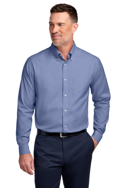 Brooks Brothers Tall Wrinkle-Free Stretch Pinpoint Shirt TBB18000 - EMBROIDERED