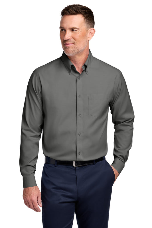 Brooks Brothers Tall Wrinkle-Free Stretch Pinpoint Shirt TBB18000 - EMBROIDERED