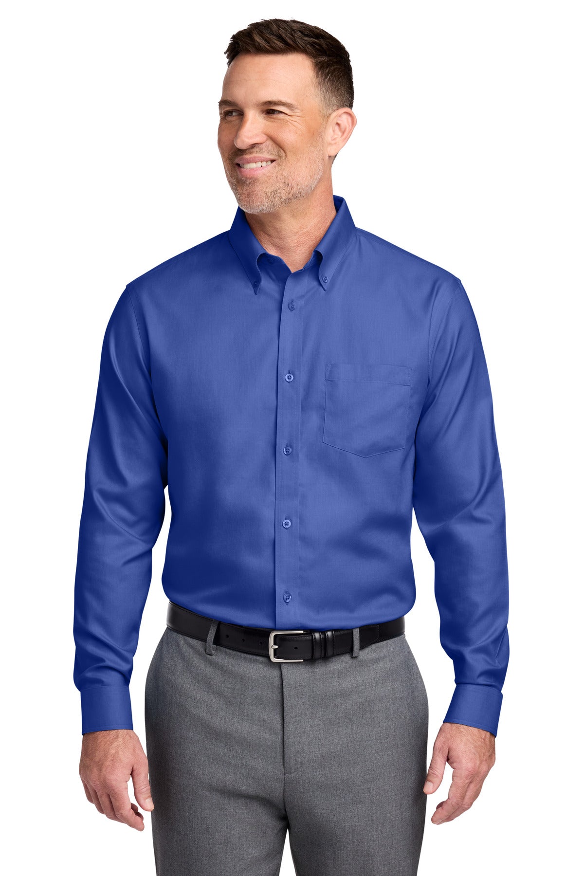 Brooks Brothers Tall Wrinkle-Free Stretch Nailhead Shirt TBB18002 - EMBROIDERED