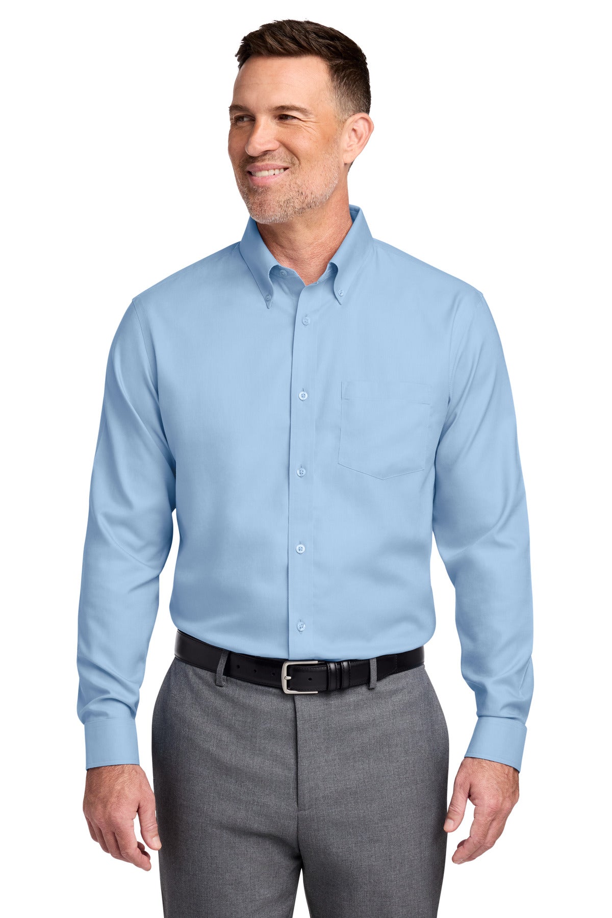 Brooks Brothers Tall Wrinkle-Free Stretch Nailhead Shirt TBB18002 - EMBROIDERED