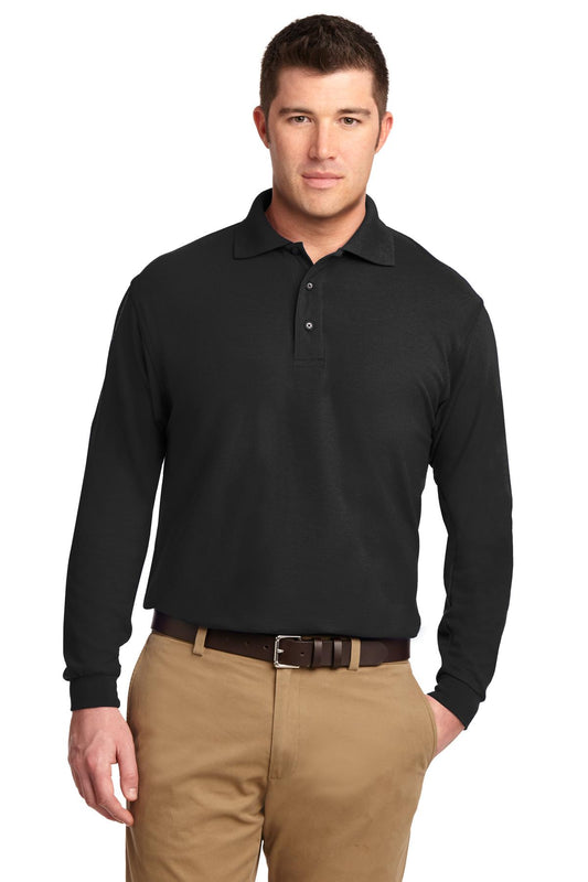 Port Authority Tall Silk Touch‚ Long Sleeve Polo. TLK500LS - EMBROIDERED