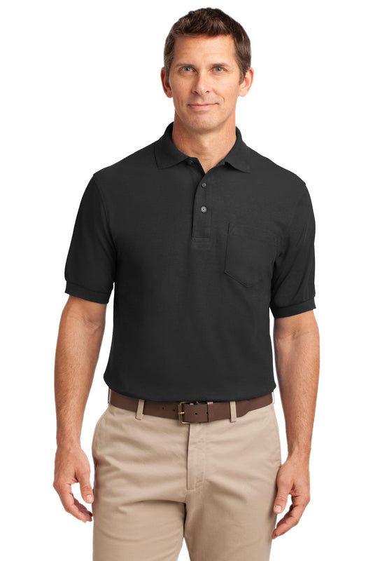 Port Authority Tall Silk Touch‚ Polo with Pocket. TLK500P - EMBROIDERED