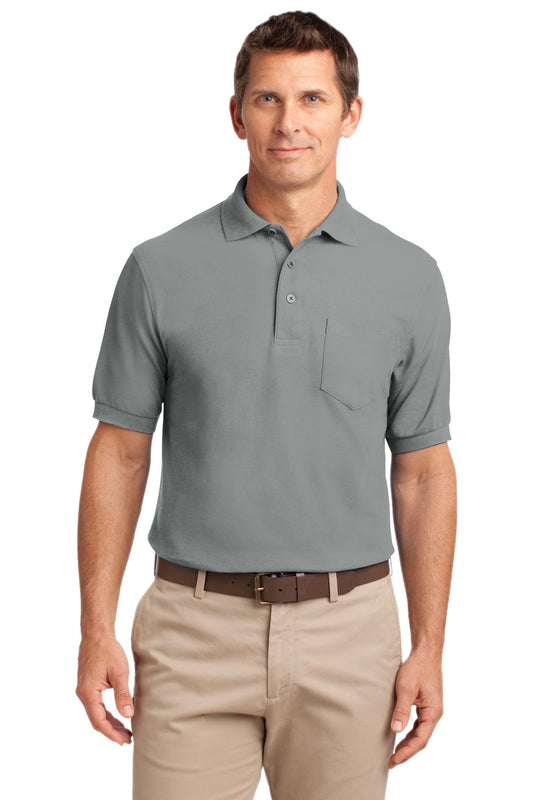 Port Authority Tall Silk Touch‚ Polo with Pocket. TLK500P - EMBROIDERED