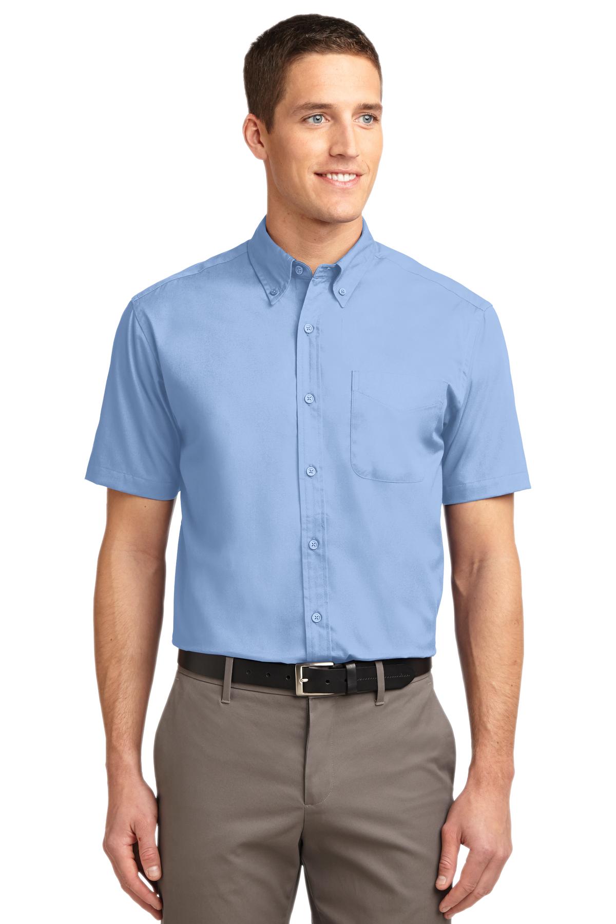 Port Authority Tall Short Sleeve Easy Care Shirt. TLS508 - EMBROIDERED