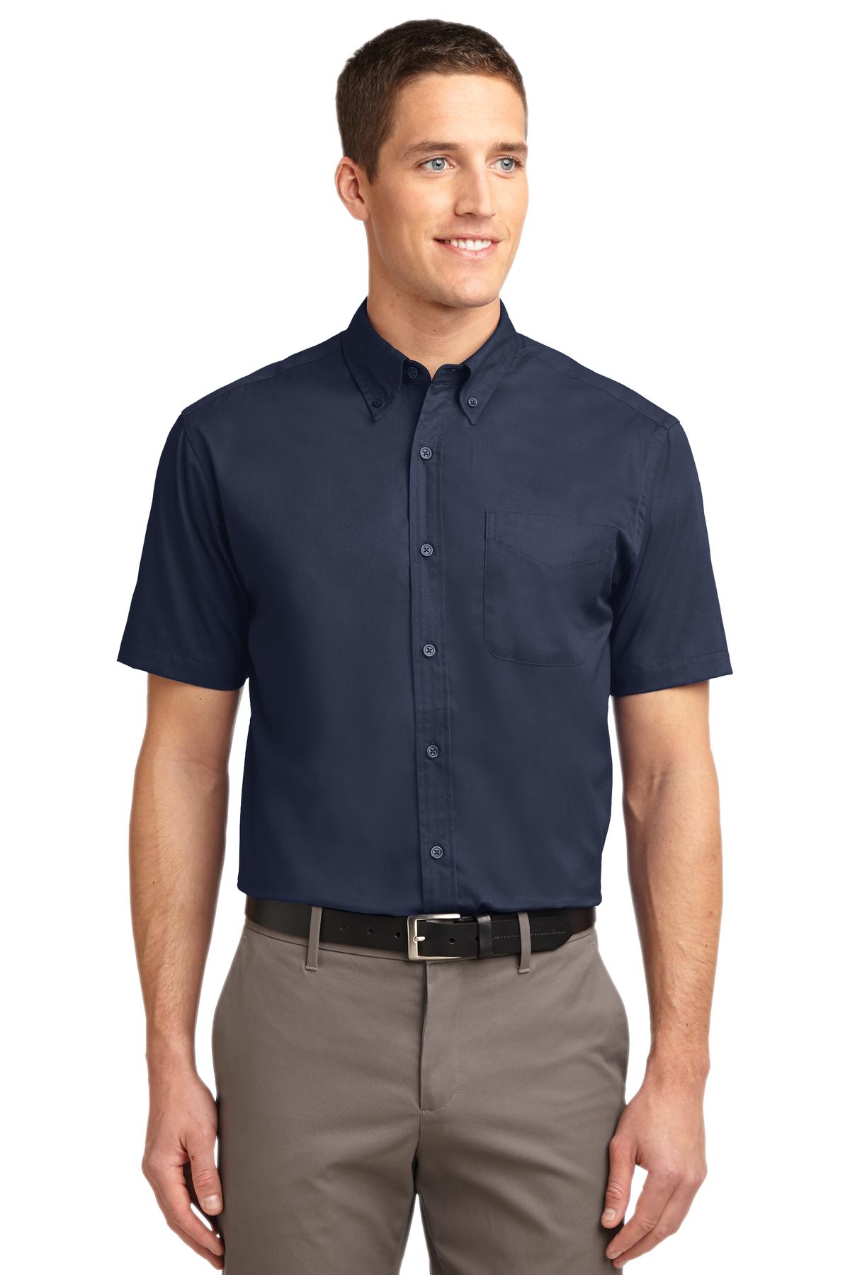Port Authority Tall Short Sleeve Easy Care Shirt. TLS508 - EMBROIDERED