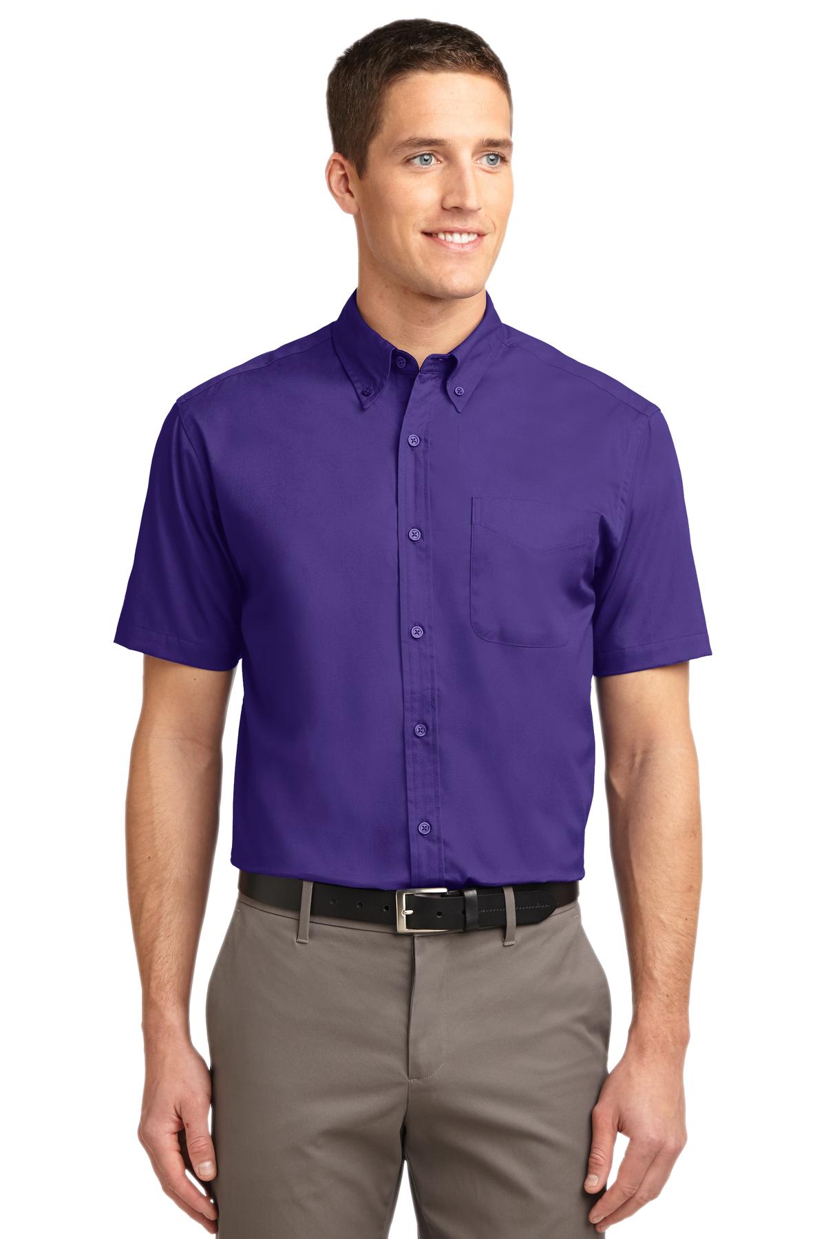 Port Authority Tall Short Sleeve Easy Care Shirt. TLS508 - EMBROIDERED