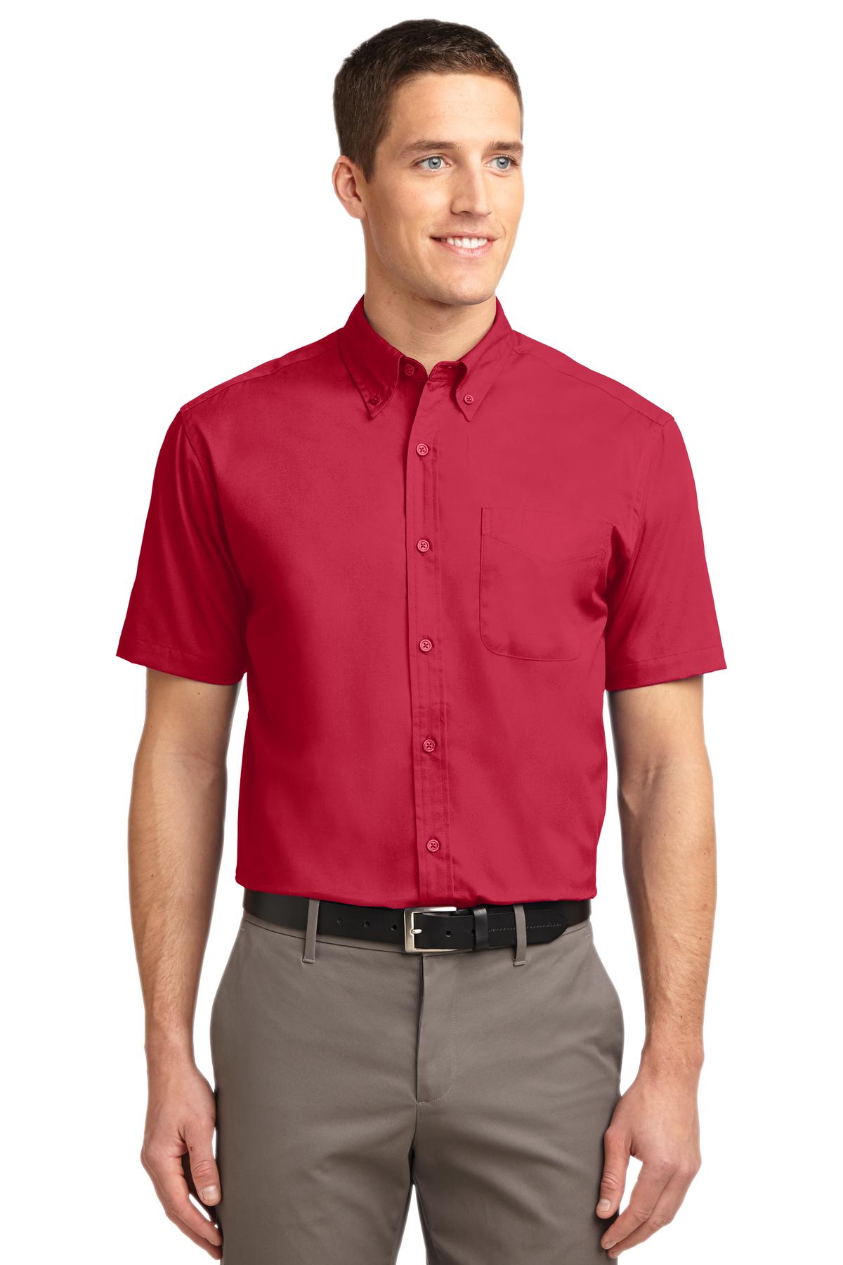 Port Authority Tall Short Sleeve Easy Care Shirt. TLS508 - EMBROIDERED