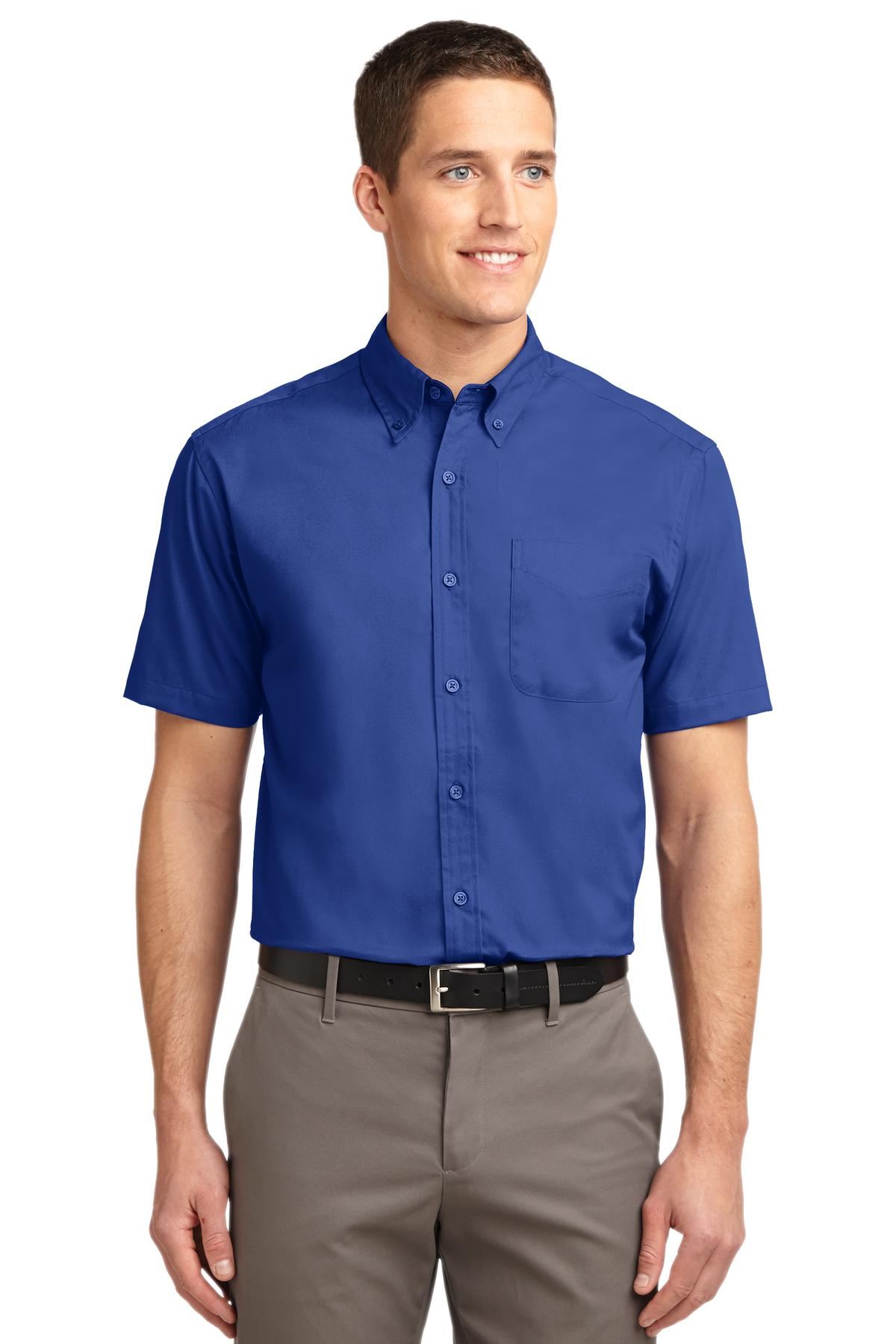 Port Authority Tall Short Sleeve Easy Care Shirt. TLS508 - EMBROIDERED