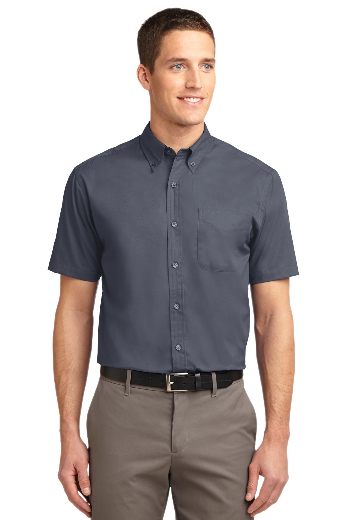 Port Authority Tall Short Sleeve Easy Care Shirt. TLS508 - EMBROIDERED
