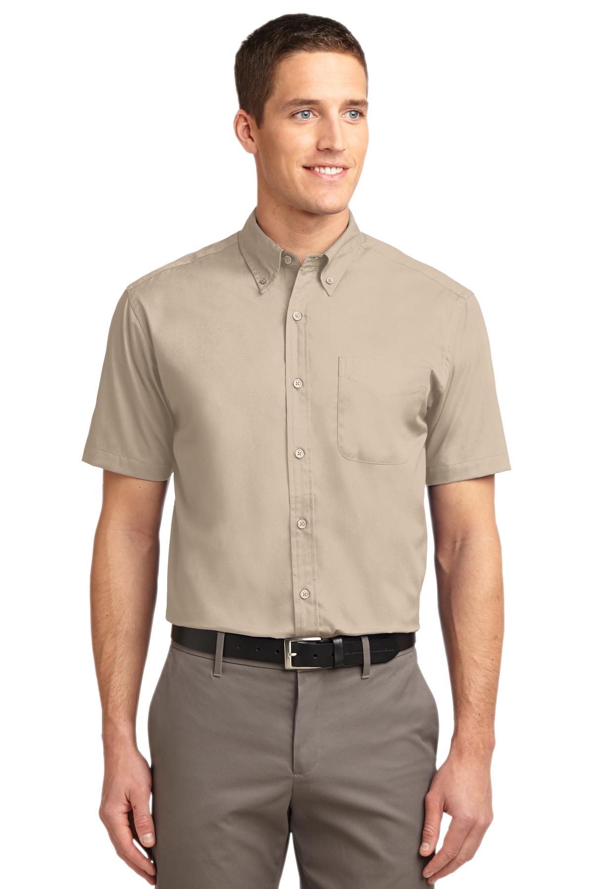 Port Authority Tall Short Sleeve Easy Care Shirt. TLS508 - EMBROIDERED