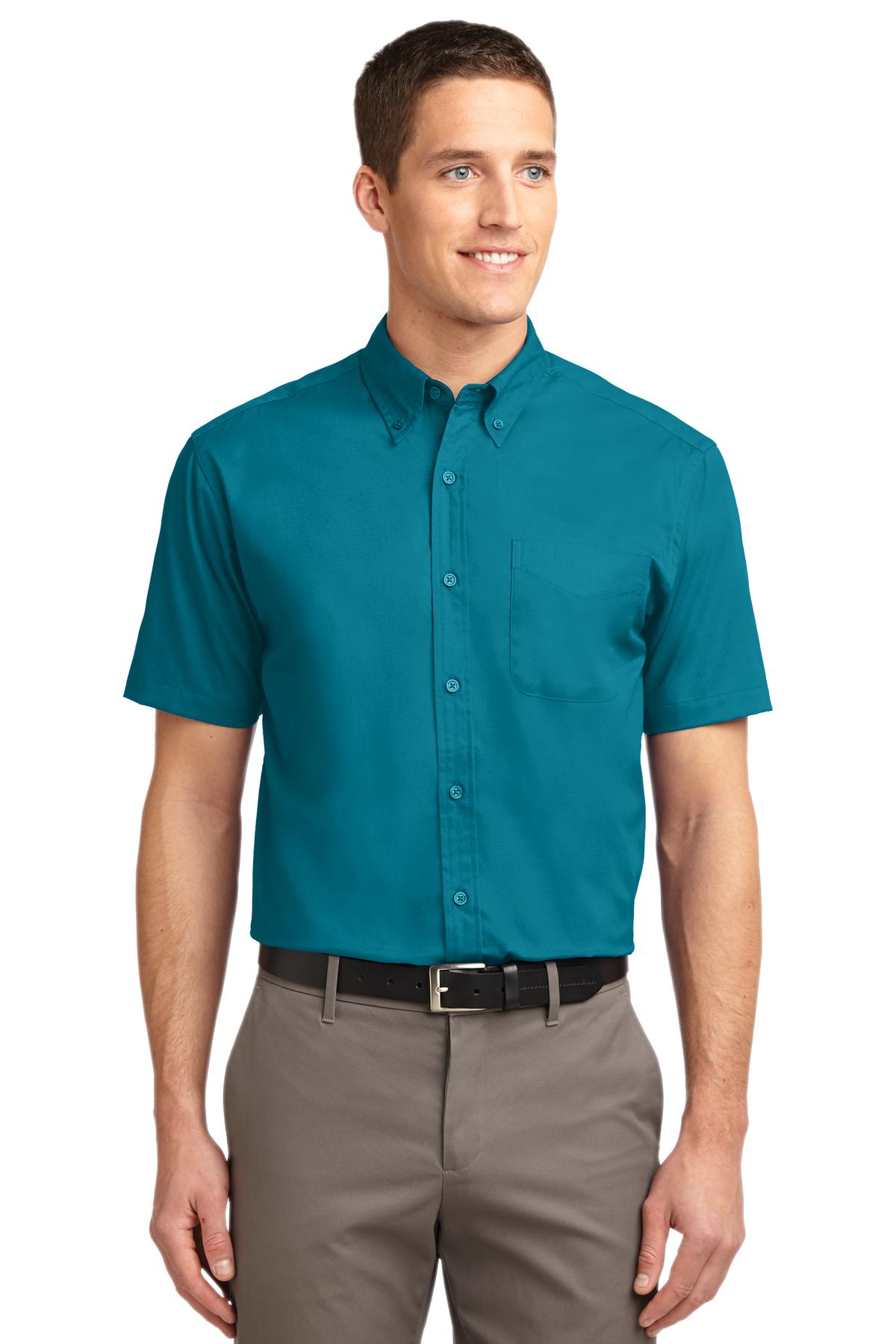 Port Authority Tall Short Sleeve Easy Care Shirt. TLS508 - EMBROIDERED