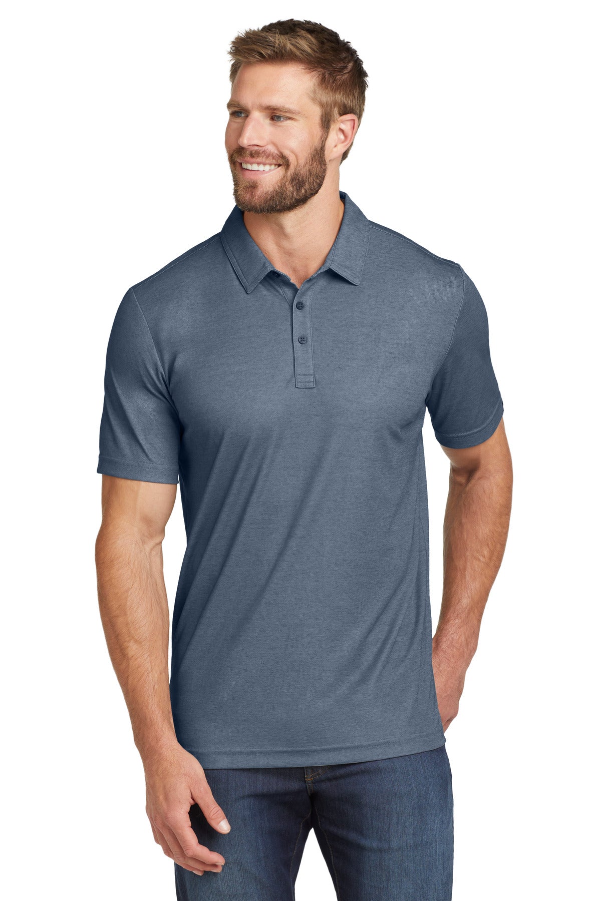 TravisMathew Oceanside Heather Polo. TM1MU412 - EMBROIDERED