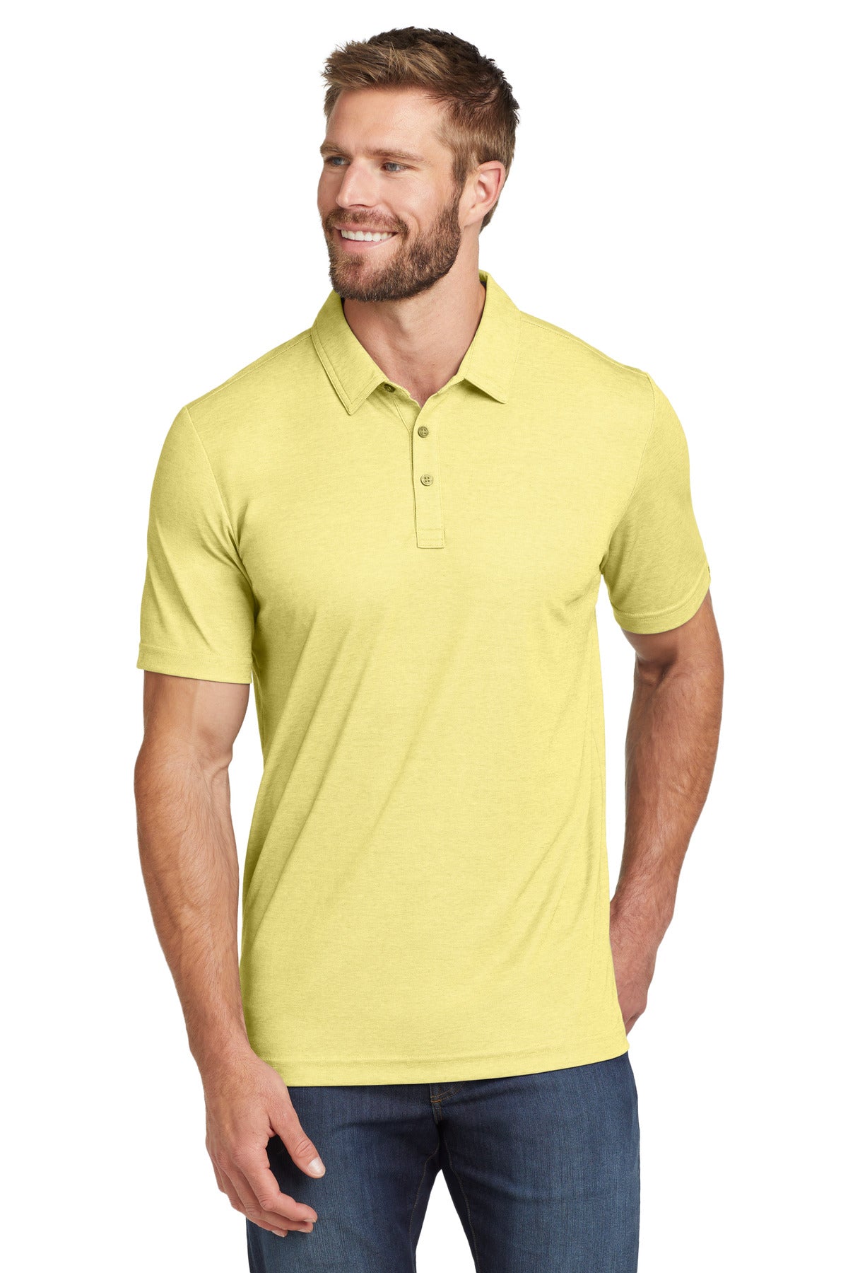 TravisMathew Oceanside Heather Polo. TM1MU412 - EMBROIDERED