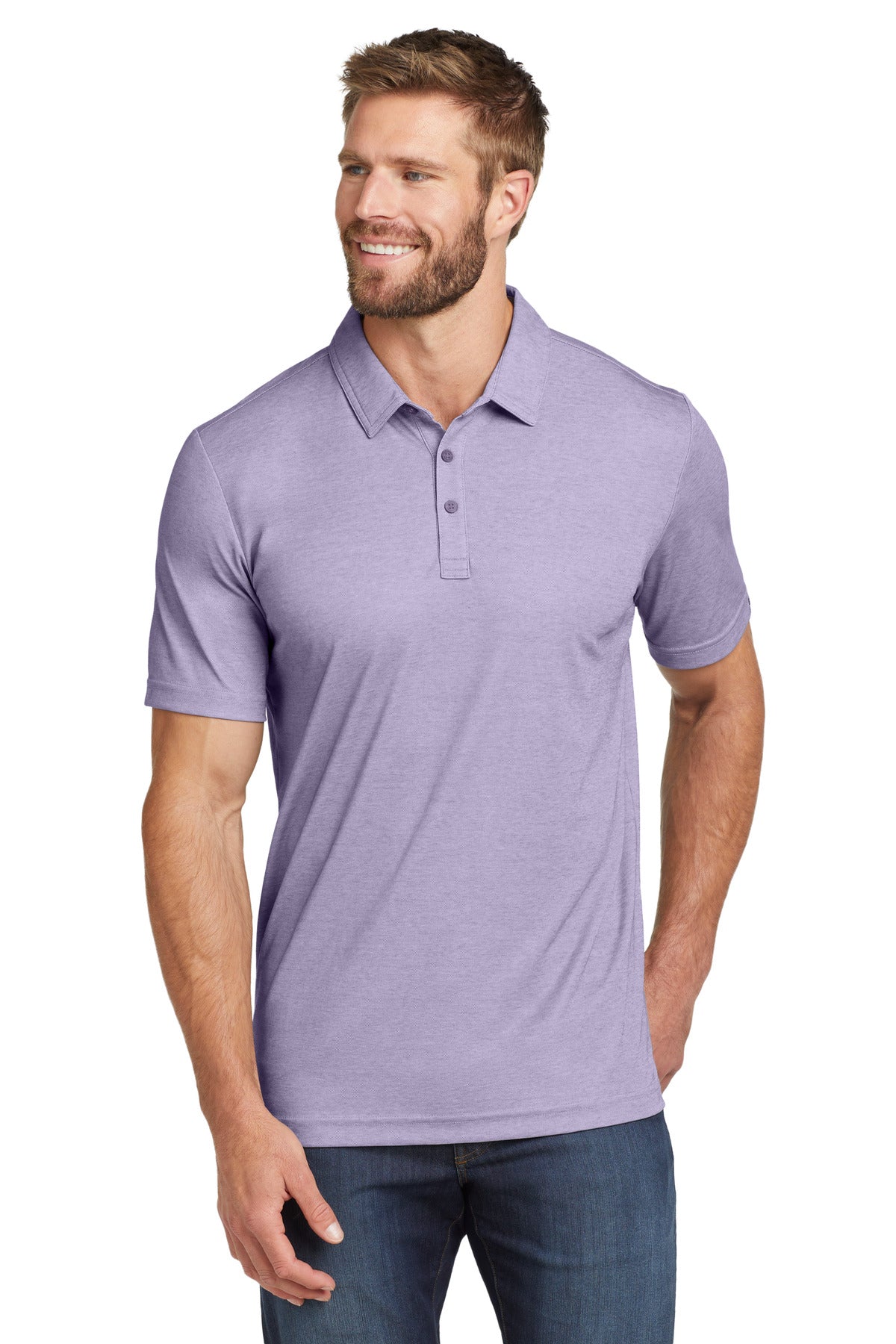 TravisMathew Oceanside Heather Polo. TM1MU412 - EMBROIDERED