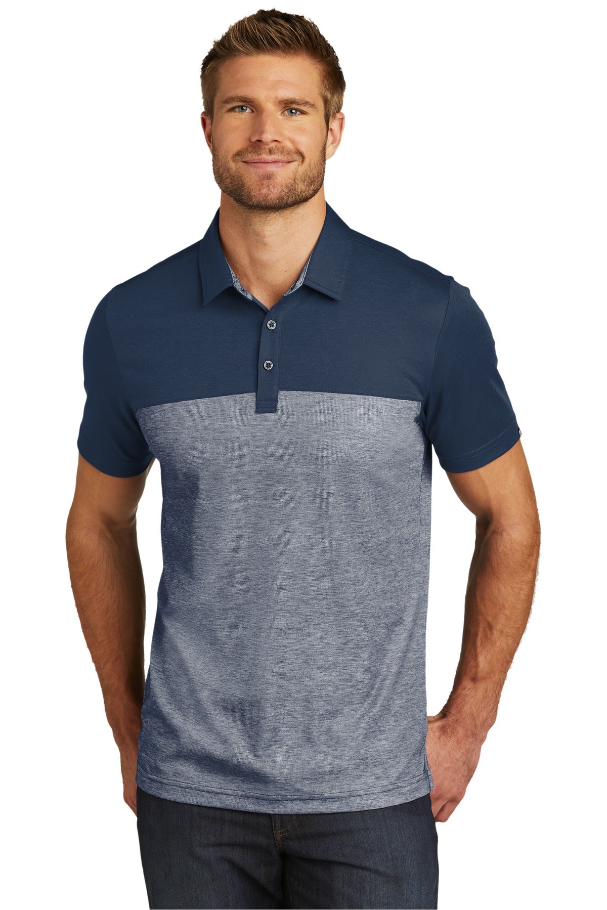 TravisMathew Oceanside Blocked Polo. TM1MU414 - EMBROIDERED