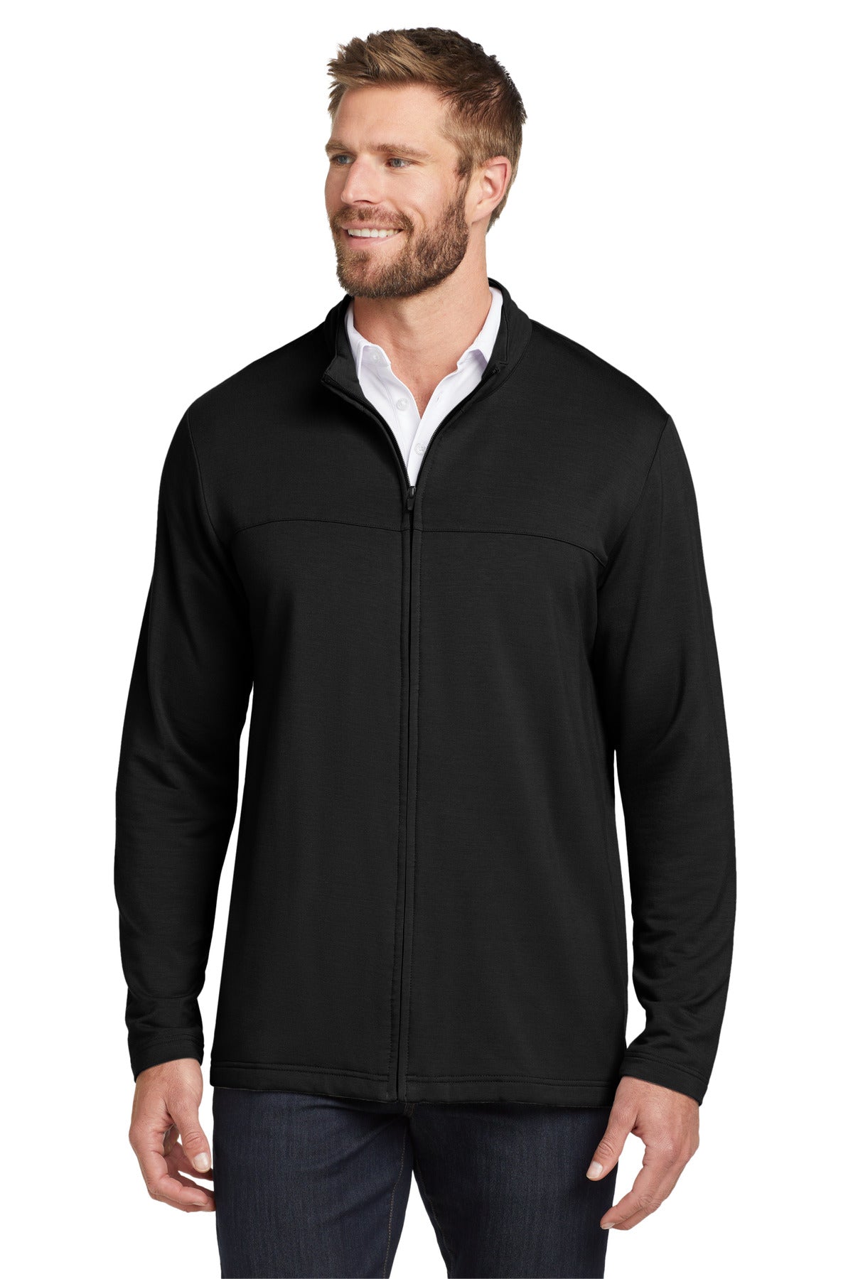 TravisMathew Newport Full-Zip Fleece. TM1MU420 - EMBROIDERED
