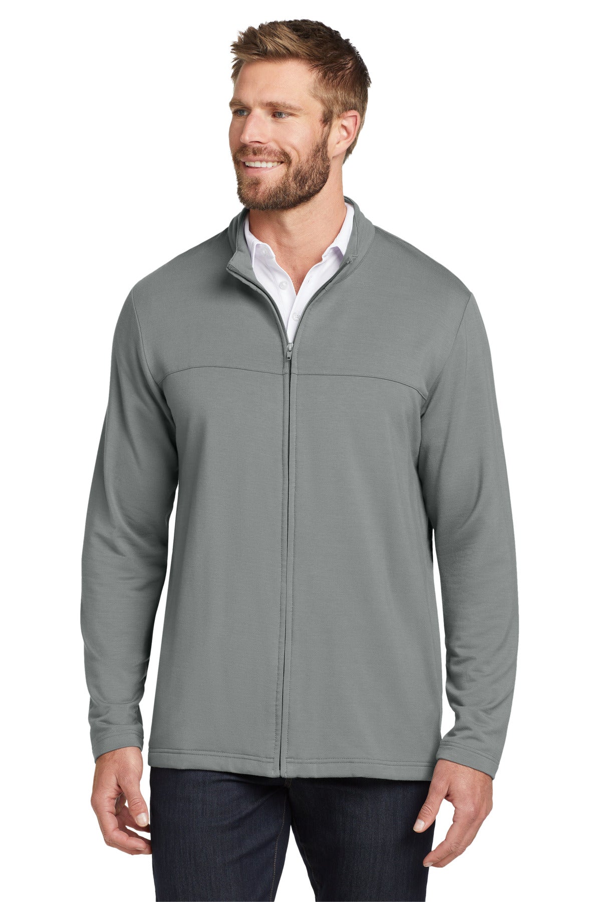 TravisMathew Newport Full-Zip Fleece. TM1MU420 - EMBROIDERED