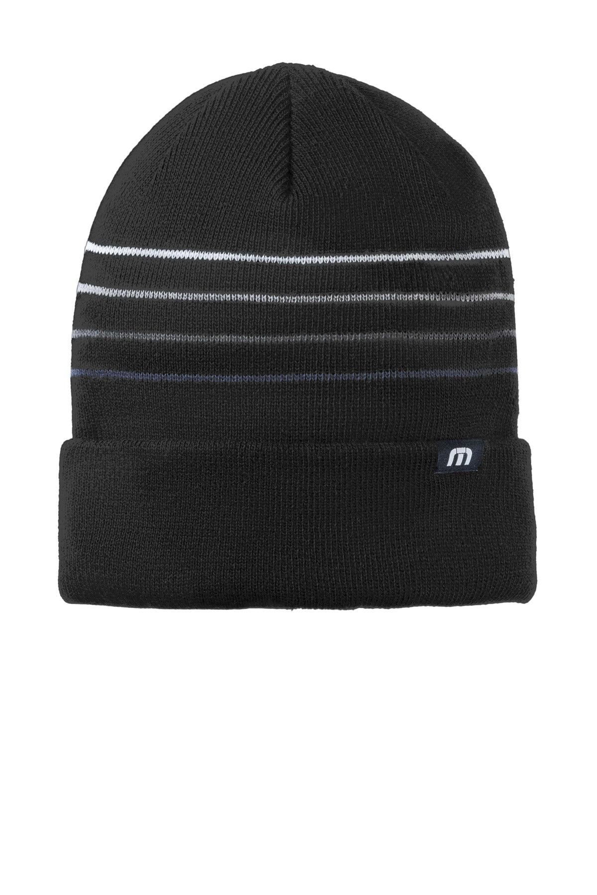 TravisMathew Striped Cuffed Beanie TM1MY393 - EMBROIDERED