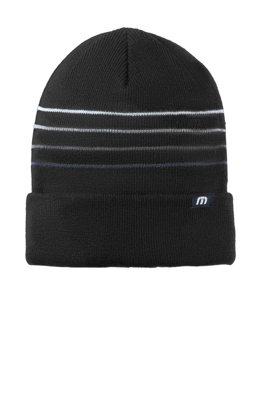 TravisMathew Striped Cuffed Beanie TM1MY393 - EMBROIDERED
