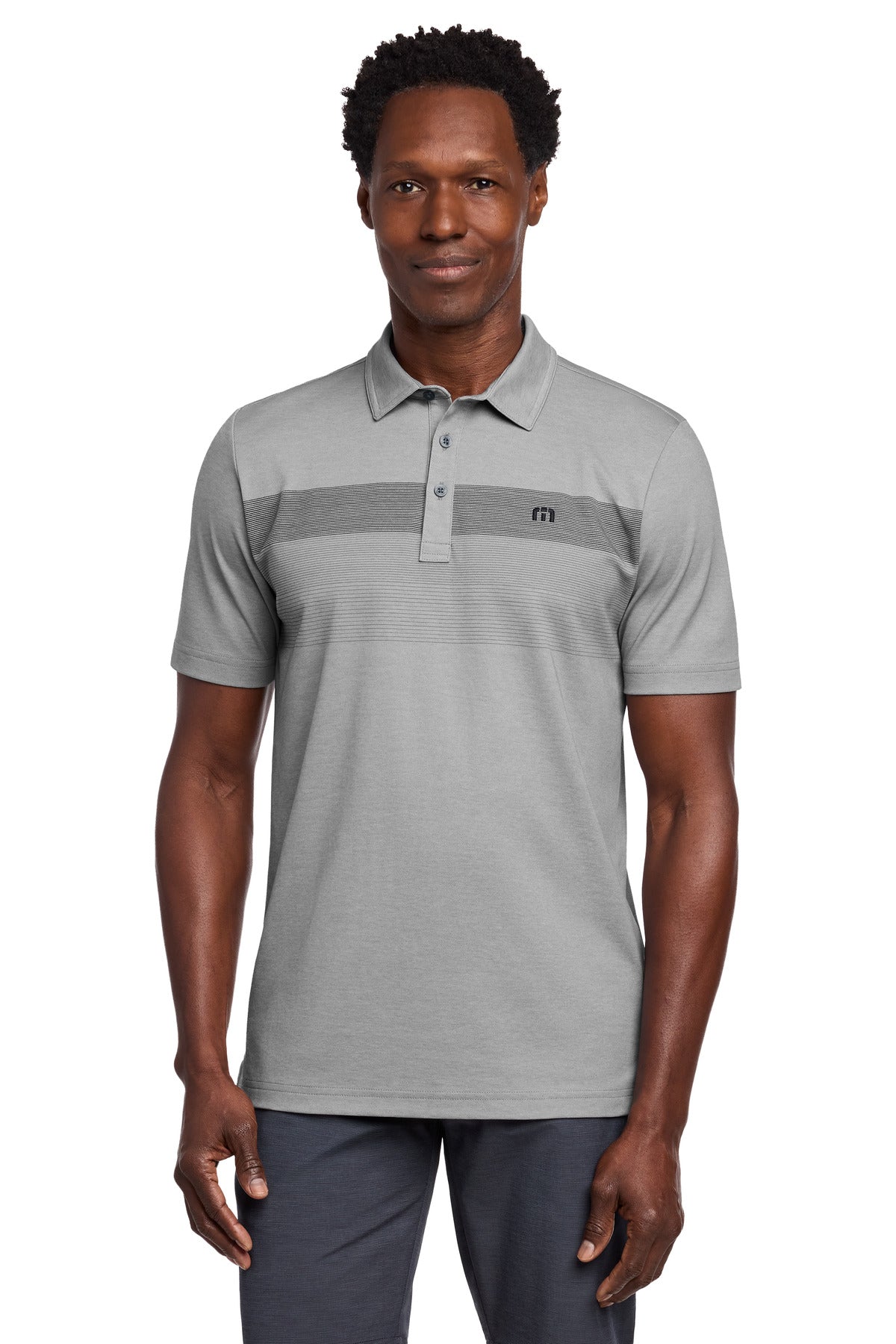 TravisMathew Coastal Chest Stripe Polo TM1MY402 - EMBROIDERED