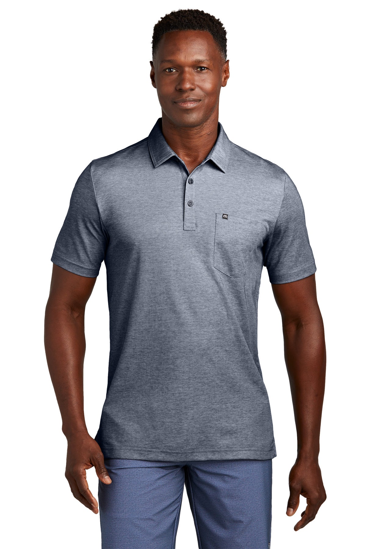 TravisMathew Oceanside Heather Pocket Polo TM1MY404 - EMBROIDERED