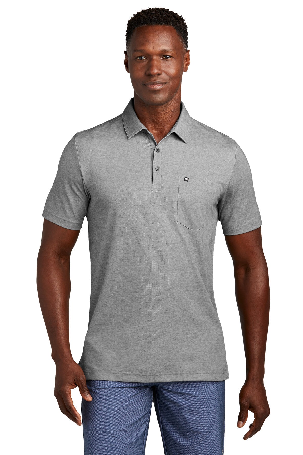 TravisMathew Oceanside Heather Pocket Polo TM1MY404 - EMBROIDERED