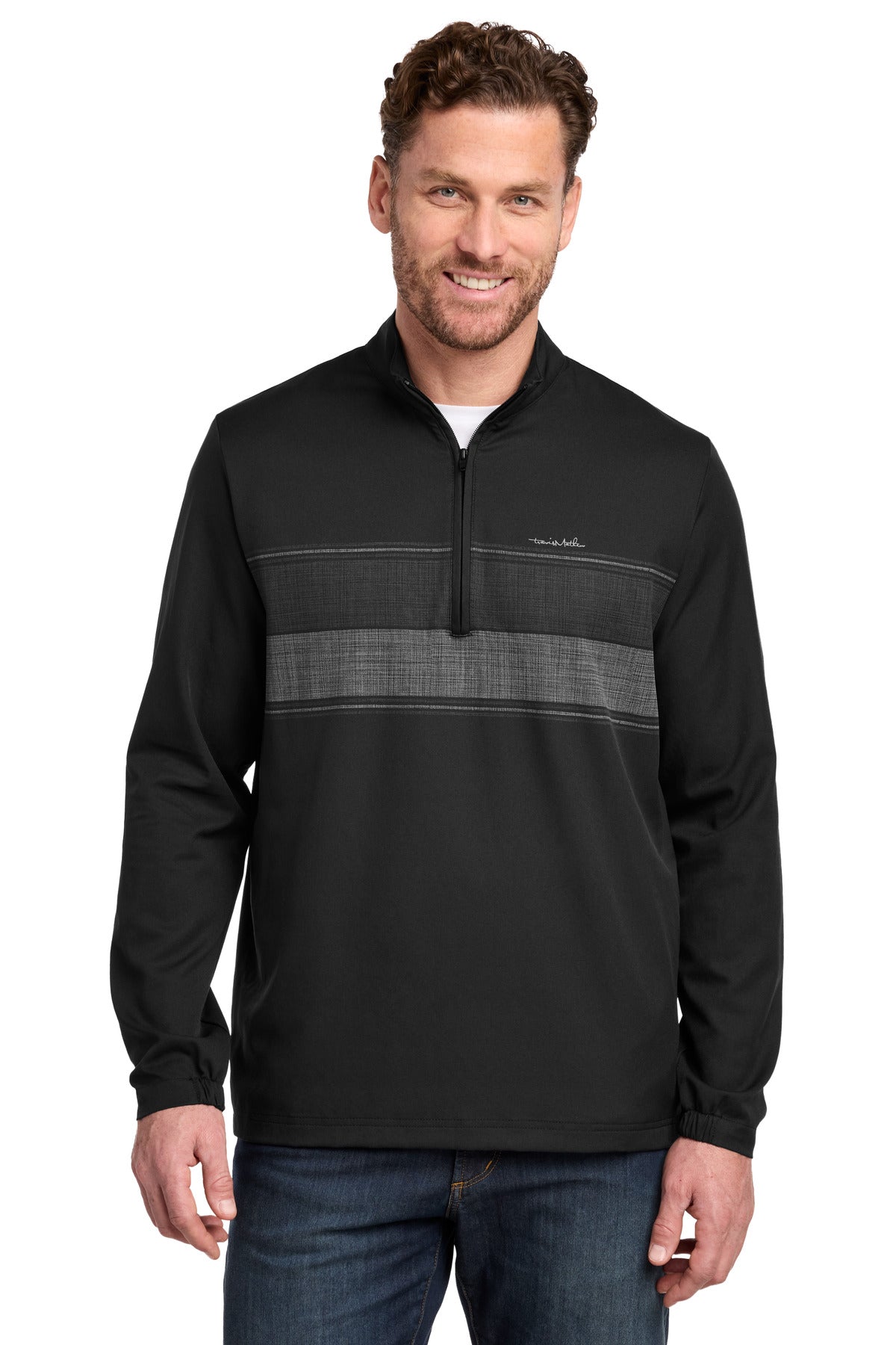 TravisMathew Balboa Chest Stripe 1/4-Zip TM1MZ340 - EMBROIDERED