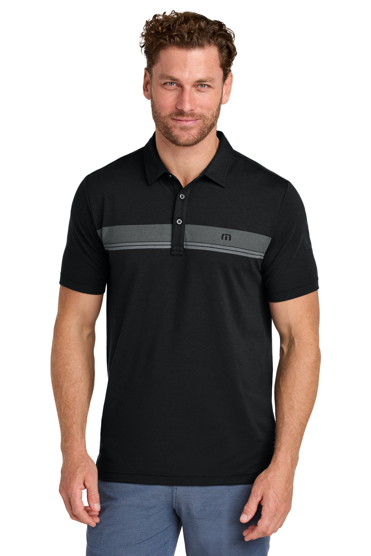 TravisMathew Glenview Stripe Polo TMA41462 - EMBROIDERED