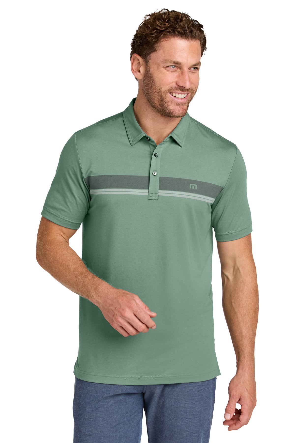 TravisMathew Glenview Stripe Polo TMA41462 - EMBROIDERED