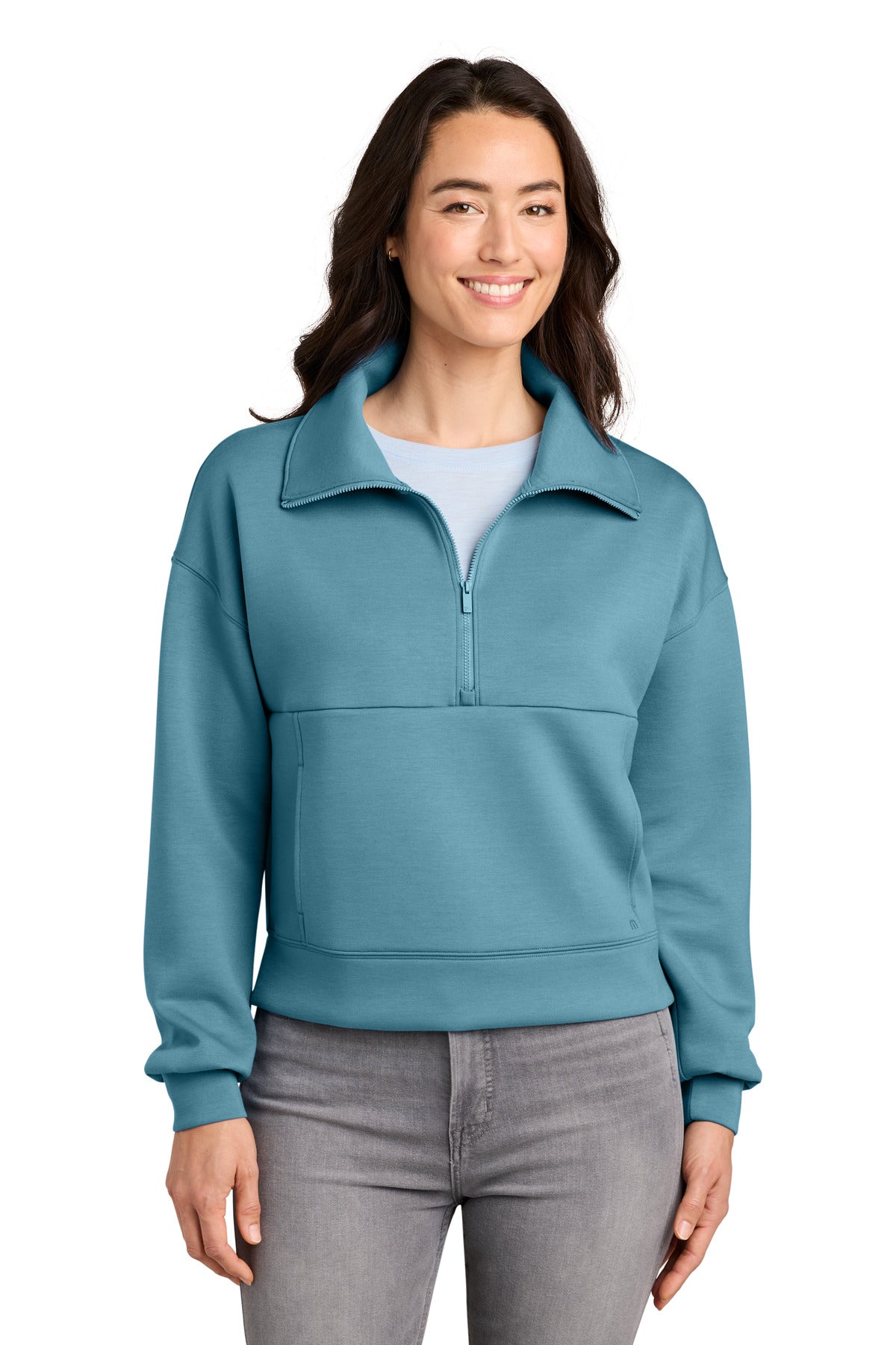 TravisMathew Women's Momentum Shift 1/2-Zip TMA42219 - EMBROIDERED