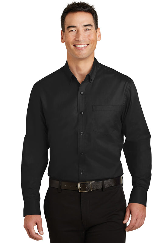 Port Authority Tall SuperPro‚ Twill Shirt. TS663 - EMBROIDERED