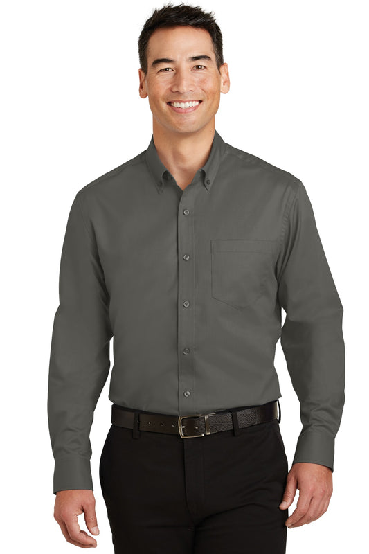 Port Authority Tall SuperPro‚ Twill Shirt. TS663 - EMBROIDERED