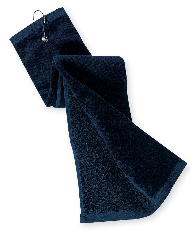 Port Authority Grommeted Tri-Fold Golf Towel.  TW50 - EMBROIDERED