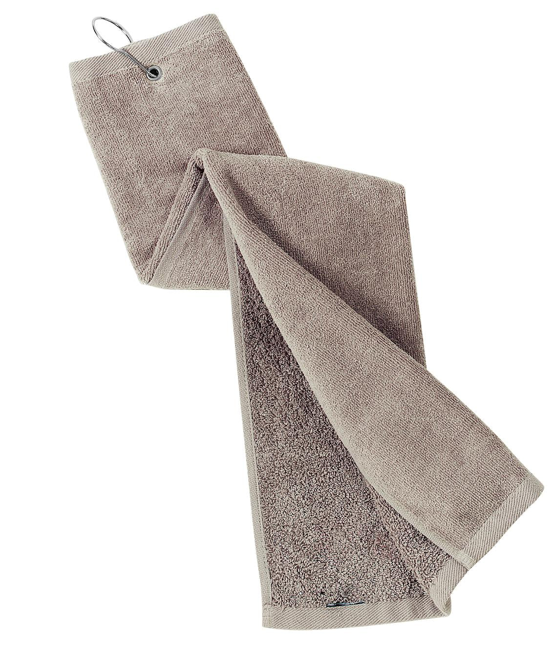 Port Authority Grommeted Tri-Fold Golf Towel.  TW50 - EMBROIDERED