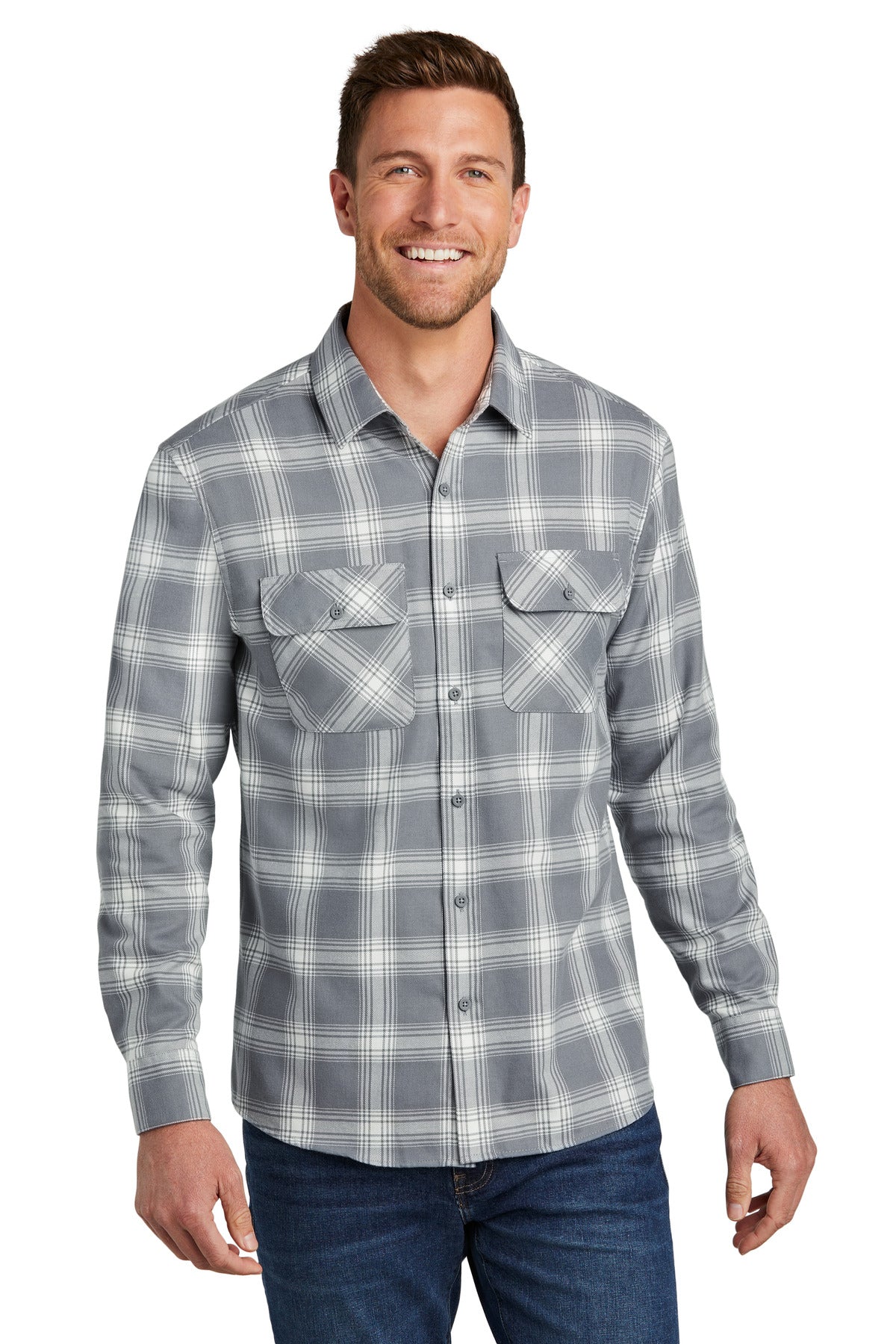 Port Authority Plaid Flannel Shirt. W668 - EMBROIDERED