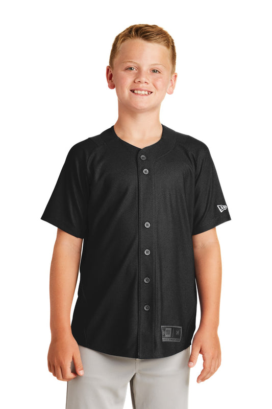 New Era  Youth Diamond Era Full-Button Jersey. YNEA220 - EMBROIDERED